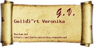 Gellért Veronika névjegykártya